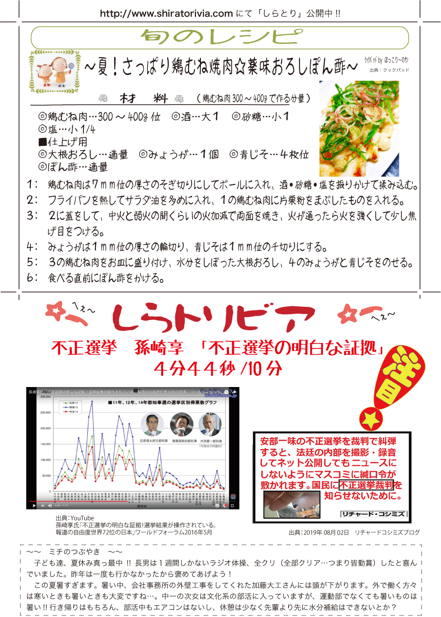 しらとリビア　白鳥建設ニュースレター　160号　No4