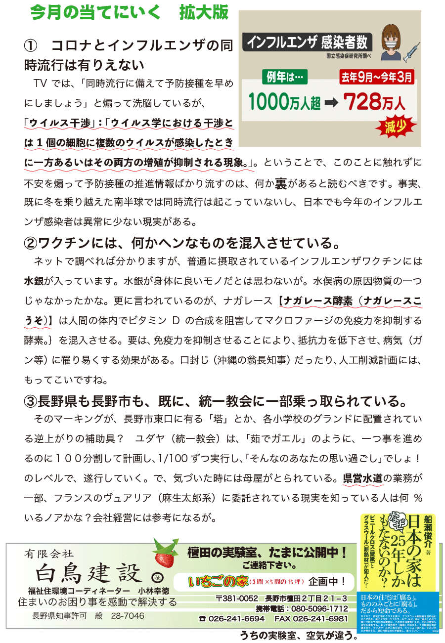 しらとリビア　白鳥建設ニュースレター　174号　No3