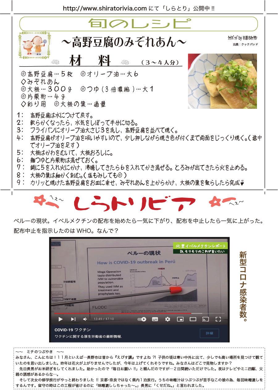 しらとリビア　白鳥建設ニュースレター　187号　No4